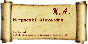 Murgacski Alexandra névjegykártya
